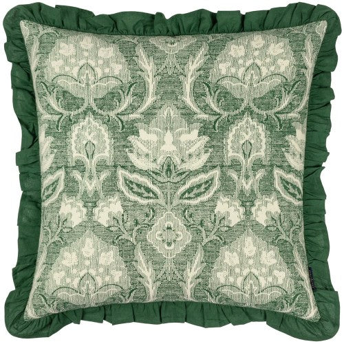 Front - Paoletti Kirkton Pleated Floral Cushion Cover