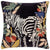 Front - Wylder Exotic Embroidered Zebra Cushion Cover
