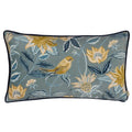 Front - Evans Lichfield Chatsworth Aviary Velvet Piped Cushion Cover