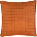 Front - Yard Oxford Trim Linen Grid Cushion Cover