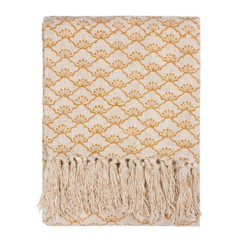 Front - Yard Saku Blossom Fringed Throw