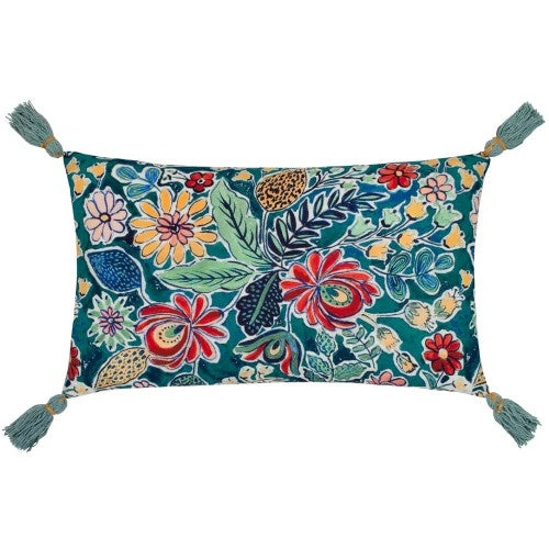 Front - Wylder Adeline Tassel Floral Cushion Cover