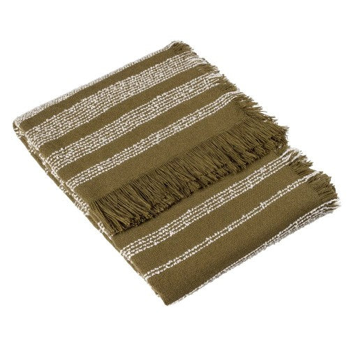 Front - Hoem Jour Woven Linear Fringed Throw