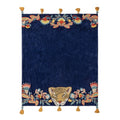 Front - Wylder Tropics Regal Tassel Leopard Embroidered Throw