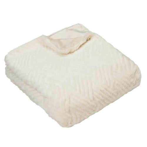 Front - Paoletti Sonnet Faux Fur Cut Throw