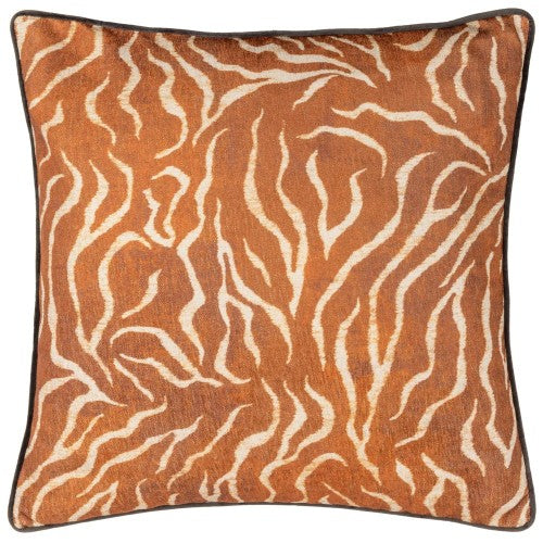 Front - Wylder Tropics Jurong Chenille Tiger Print Cushion Cover