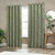 Front - Wylder Bali Jacquard Botanical Eyelet Curtains