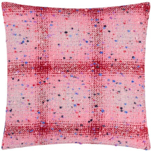 Front - Heya Home Connie Jacquard Checked Cushion Cover