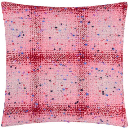Front - Heya Home Connie Jacquard Checked Cushion Cover