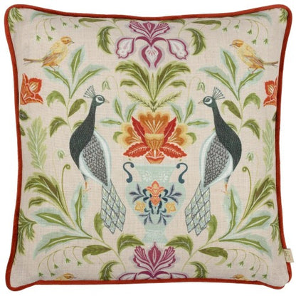 Front - Evans Lichfield Chatsworth Peacock Cushion Cover