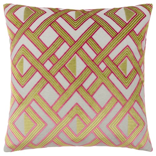 Front - Paoletti Henley Jacquard Velvet Cushion Cover