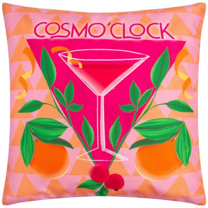 Front - Furn Cosmo O' Clock Abstract Outdoor Cushion Cover