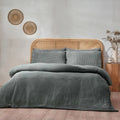 Front - Yard Chunky Cotton Waffle Duvet Cover Set