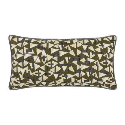 Front - Hoem City Piped Geometric Shape Cushion Cover