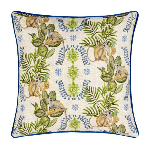 Front - Wylder Valera Lagos Tropical Monkey Cushion Cover