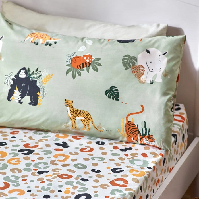Front - Little Furn Wildlife Animal Print Fitted Sheet