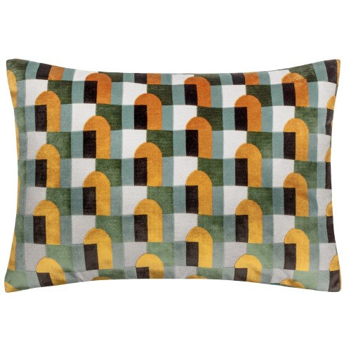 Front - Paoletti Keela Geometric Cushion Cover