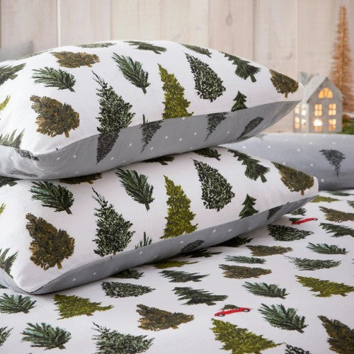 Front - Furn Evergreen Brushed Cotton Duvet Cover Set