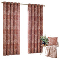 Front - Hoem Nola Abstract Eyelet Curtains (Pack of 2)