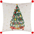 Front - Furn Deck The Halls Tree Embroidered Cushion Cover