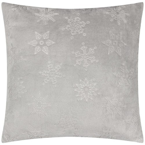 Front - Furn Faux Fur Snowflake Cushion Cover