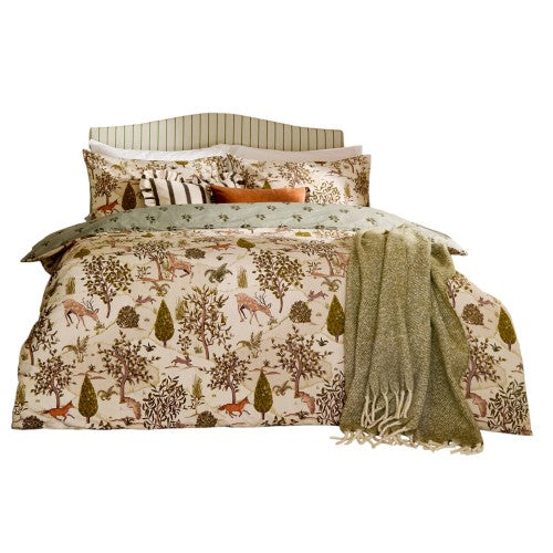 Front - Wylder Fable Reversible Printed Duvet Cover Set