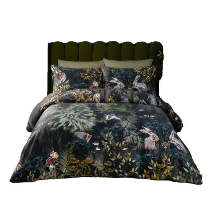 Front - Paoletti Reversible Cotton Sherwood Duvet Cover Set