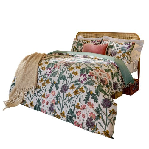 Front - Wylder Florapedia Reversible Floral Duvet Cover Set