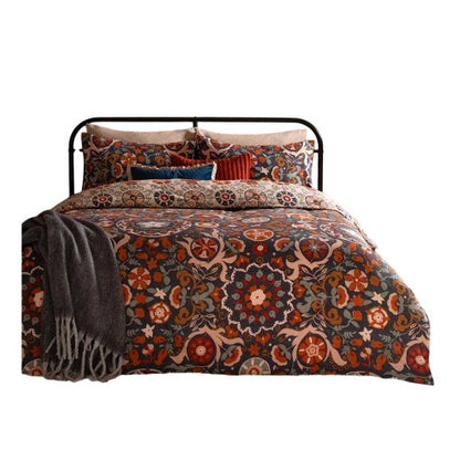 Front - Furn Kinfolk Reversible Printed Duvet Cover Set