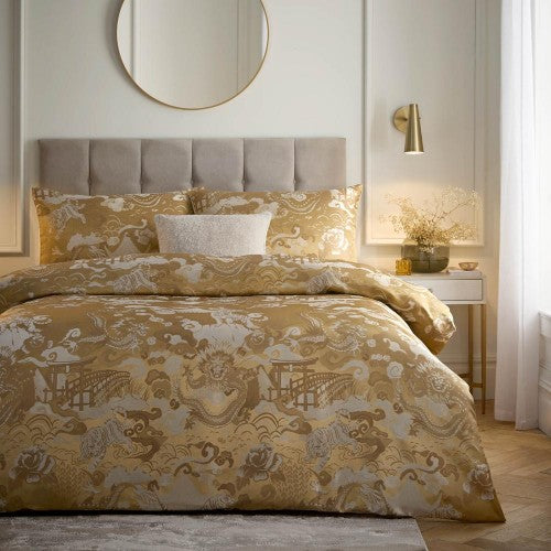 Front - Paoletti Baransu Reversible Jacquard Duvet Cover Set