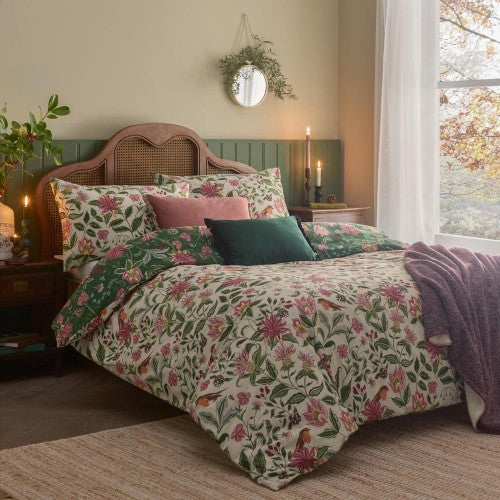 Front - Wylder Beatrice Reversible Floral Duvet Cover Set