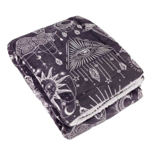 Front - Furn Sherpa Fleece Constellation Throw