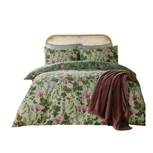 Front - Furn Mystic Berry Floral Reversible Duvet Cover Set