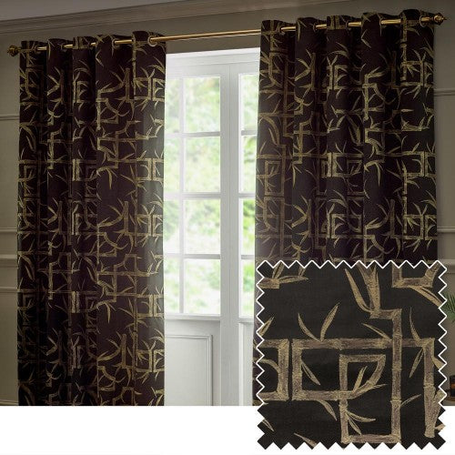 Front - Furn Ultimate Faux Suede Eyelets Blackout Curtains