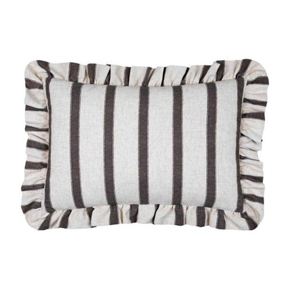 Front - Wylder Connie Ruffles Striped Cushion Cover