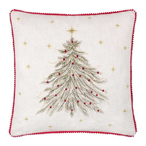 Front - Wylder Twinkling Tree Embroidered Cushion Cover