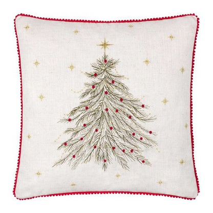 Front - Wylder Twinkling Tree Embroidered Cushion Cover