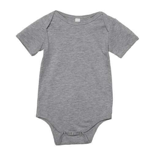 Front - Bella + Canvas Baby Heather Jersey Short-Sleeved Onesie