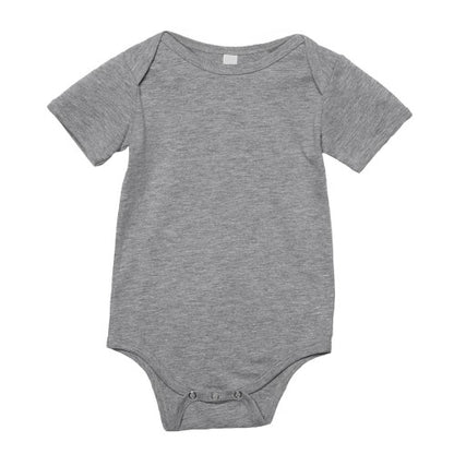 Front - Bella + Canvas Baby Heather Jersey Short-Sleeved Onesie
