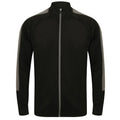 White - Front - Finden & Hales Mens Contrast Panel Knitted Tracksuit Top