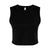 Front - Bella + Canvas Womens/Ladies Plain Micro-Rib Muscle Crop Top