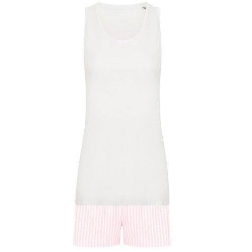 Front - Towel City Womens/Ladies Stripe Short Pyjama Set