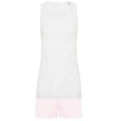 Front - Towel City Womens/Ladies Stripe Short Pyjama Set