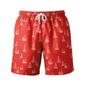 Front - Wombat Mens Nautical Swim Shorts