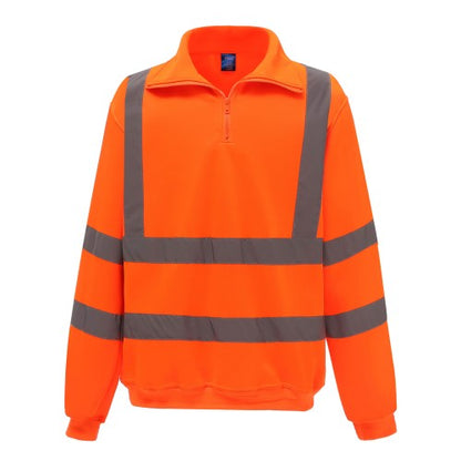 Front - Yoko Unisex Adult High-Vis Long-Sleeved Safety T-Shirt