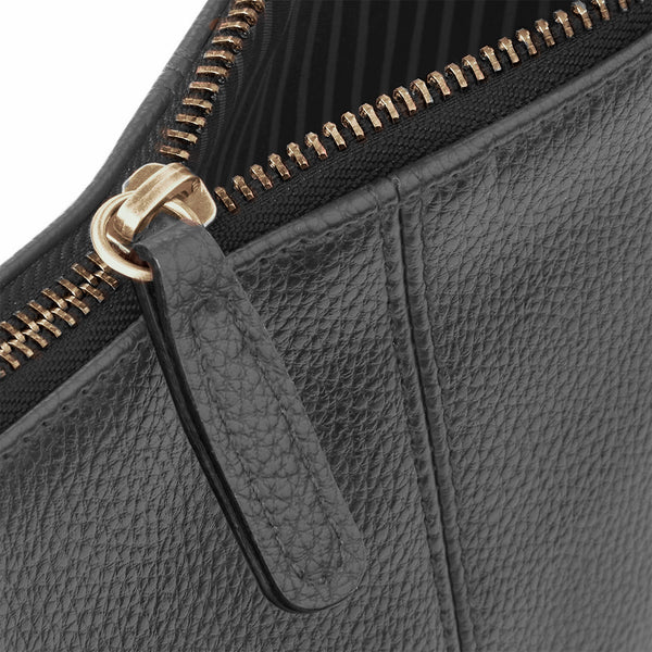 Black - Back - Quadra Nuhide Zipper Pouch