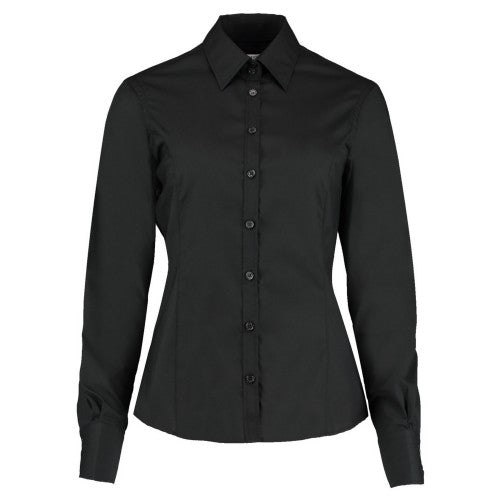 Front - Kustom Kit Womens/Ladies Tailored Long-Sleeved Business Blouse