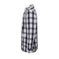 Black-White - Back - Premier Mens Ginmill Checked Long-Sleeved Shirt