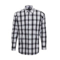 Front - Premier Mens Ginmill Checked Long-Sleeved Shirt