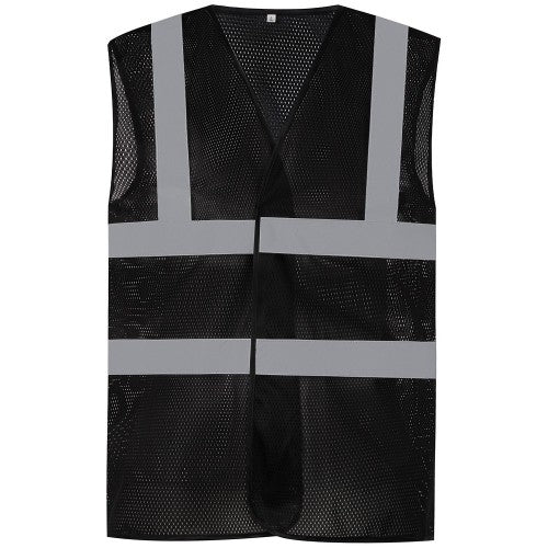 Front - Yoko Unisex Adult Mesh Hi-Vis Vest